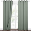 NICETOWN Sound Barrier 100% Blackout Divider Curtains 84″, Noise, Heat and Cold Blocking Drapes with Felt Fabric Lining for Noise Reducing/Nursery/Daytime Sleep/Bedroom (White, 2 PCs, 52″ Wide)(Greyish Green)