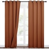 NICETOWN Sound Barrier 100% Blackout Divider Curtains 84″, Noise, Heat and Cold Blocking Drapes with Felt Fabric Lining for Noise Reducing/Nursery/Daytime Sleep/Bedroom (White, 2 PCs, 52″ Wide)(Burnt Orange)