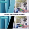 NICETOWN Total Shade Patio Door Curtain, Heavy-Duty Full Light Shading Sliding Door Drape Room Divider Curtain, Vertical Blinds for Window（1 Panels, 100 inches Wide x 84 inches Long, Gray(Teal Blue)