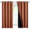 NICETOWN Total Shade Patio Door Curtain, Heavy-Duty Full Light Shading Sliding Door Drape Room Divider Curtain, Vertical Blinds for Window（1 Panels, 100 inches Wide x 84 inches Long, Gray(Burnt Orange)