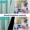 NICETOWN Total Shade Patio Door Curtain, Heavy-Duty Full Light Shading Sliding Door Drape Room Divider Curtain, Vertical Blinds for Window（1 Panels, 100 inches Wide x 84 inches Long, Gray(Aqua Blue)