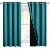 NICETOWN Total Shade Patio Door Curtain, Heavy-Duty Full Light Shading Sliding Door Drape Room Divider Curtain, Vertical Blinds for Window（1 Panels, 100 inches Wide x 84 inches Long, Gray(Peacock Teal)