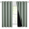 NICETOWN Total Shade Patio Door Curtain, Heavy-Duty Full Light Shading Sliding Door Drape Room Divider Curtain, Vertical Blinds for Window（1 Panels, 100 inches Wide x 84 inches Long, Gray(Greyish Green)