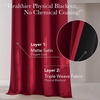 NICETOWN Total Shade Patio Door Curtain, Heavy-Duty Full Light Shading Sliding Door Drape Room Divider Curtain, Vertical Blinds for Window（1 Panels, 100 inches Wide x 84 inches Long, Gray(Christmas Red)