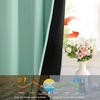 NICETOWN White Blackout Curtains 52 x 84 inches Long 2 Panels for Bedroom(Aqua Blue)
