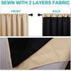 NICETOWN White Blackout Curtains 52 x 84 inches Long 2 Panels for Bedroom(Biscotti Beige)