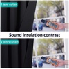 NICETOWN White Blackout Curtains 52 x 84 inches Long 2 Panels for Bedroom(Black)