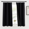 NICETOWN White Blackout Curtains 52 x 84 inches Long 2 Panels for Bedroom(Black)