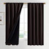 NICETOWN White Blackout Curtains 52 x 84 inches Long 2 Panels for Bedroom(Brown)