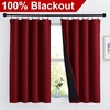 NICETOWN White Blackout Curtains 52 x 84 inches Long 2 Panels for Bedroom(Burgundy Red)
