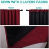NICETOWN White Blackout Curtains 52 x 84 inches Long 2 Panels for Bedroom(Burgundy Red)