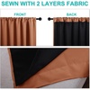 NICETOWN White Blackout Curtains 52 x 84 inches Long 2 Panels for Bedroom(Burnt Orange)
