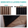 NICETOWN White Blackout Curtains 52 x 84 inches Long 2 Panels for Bedroom(Cappuccino)