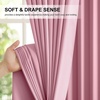 NICETOWN White Blackout Curtains 52 x 84 inches Long 2 Panels for Bedroom(Crystal Pink)