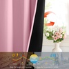 NICETOWN White Blackout Curtains 52 x 84 inches Long 2 Panels for Bedroom(Crystal Pink)
