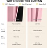 NICETOWN White Blackout Curtains 52 x 84 inches Long 2 Panels for Bedroom(Crystal Pink)