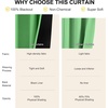 NICETOWN White Blackout Curtains 52 x 84 inches Long 2 Panels for Bedroom(Forest Green)