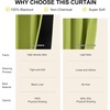 NICETOWN White Blackout Curtains 52 x 84 inches Long 2 Panels for Bedroom(Fresh Green)