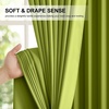 NICETOWN White Blackout Curtains 52 x 84 inches Long 2 Panels for Bedroom(Fresh Green)