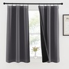 NICETOWN White Blackout Curtains 52 x 84 inches Long 2 Panels for Bedroom(Grey)
