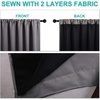 NICETOWN White Blackout Curtains 52 x 84 inches Long 2 Panels for Bedroom(Grey)