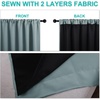 NICETOWN White Blackout Curtains 52 x 84 inches Long 2 Panels for Bedroom(Greyish Blue)