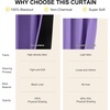 NICETOWN White Blackout Curtains 52 x 84 inches Long 2 Panels for Bedroom(Lilac Purple)