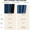NICETOWN White Blackout Curtains 52 x 84 inches Long 2 Panels for Bedroom(Moroccan Blue)