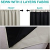 NICETOWN White Blackout Curtains 52 x 84 inches Long 2 Panels for Bedroom(Natural)