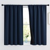 NICETOWN White Blackout Curtains 52 x 84 inches Long 2 Panels for Bedroom(Navy Blue)