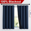 NICETOWN White Blackout Curtains 52 x 84 inches Long 2 Panels for Bedroom(Navy Blue)
