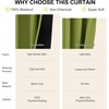 NICETOWN White Blackout Curtains 52 x 84 inches Long 2 Panels for Bedroom(Olive Green)
