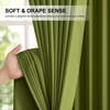 NICETOWN White Blackout Curtains 52 x 84 inches Long 2 Panels for Bedroom(Olive Green)