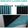 NICETOWN White Blackout Curtains 52 x 84 inches Long 2 Panels for Bedroom(Peacock Teal)