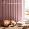 NICETOWN White Blackout Curtains 52 x 84 inches Long 2 Panels for Bedroom(Pink)