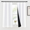 NICETOWN White Blackout Curtains 52 x 84 inches Long 2 Panels for Bedroom(Pure White)