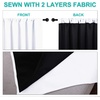 NICETOWN White Blackout Curtains 52 x 84 inches Long 2 Panels for Bedroom(Pure White)