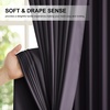 NICETOWN White Blackout Curtains 52 x 84 inches Long 2 Panels for Bedroom(Purple Brown)
