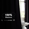 NICETOWN White Blackout Curtains 52 x 84 inches Long 2 Panels for Bedroom(Purple Brown)