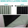 NICETOWN White Blackout Curtains 52 x 84 inches Long 2 Panels for Bedroom(Sage Green)