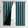 NICETOWN White Blackout Curtains 52 x 84 inches Long 2 Panels for Bedroom(Sea Teal)