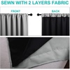 NICETOWN White Blackout Curtains 52 x 84 inches Long 2 Panels for Bedroom(Silver Grey)