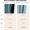 NICETOWN White Blackout Curtains 52 x 84 inches Long 2 Panels for Bedroom(Smoky Blue)