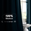 NICETOWN White Blackout Curtains 52 x 84 inches Long 2 Panels for Bedroom(Smoky Blue)