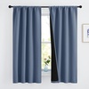 NICETOWN White Blackout Curtains 52 x 84 inches Long 2 Panels for Bedroom(Stone Blue)