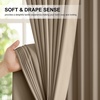 NICETOWN White Blackout Curtains 52 x 84 inches Long 2 Panels for Bedroom(Taupe)