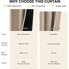 NICETOWN White Blackout Curtains 52 x 84 inches Long 2 Panels for Bedroom(Taupe)
