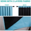 NICETOWN White Blackout Curtains 52 x 84 inches Long 2 Panels for Bedroom(Teal Blue)