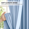 NICETOWN White Blackout Curtains 52 x 84 inches Long 2 Panels for Bedroom(Vintage Blue)