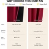 NICETOWN White Blackout Curtains 52 x 84 inches Long 2 Panels for Bedroom(Wine Red)